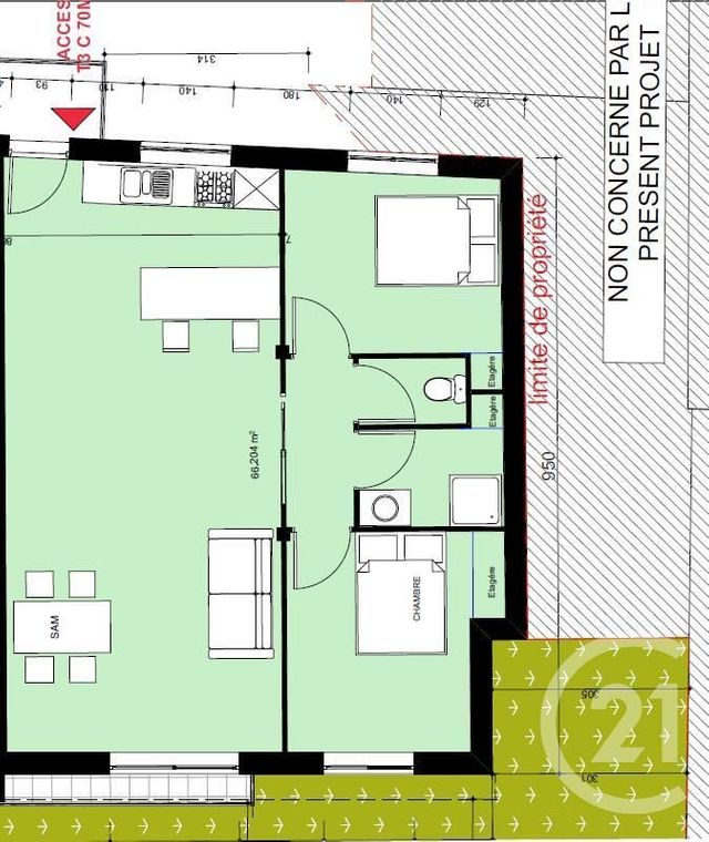 Afficher la photo en grand Appartement T3 à vendre - 3 pièces - 66.2 m2 - ARGELES GAZOST - 65 - MIDI-PYRENEES - Century 21 Val Habitat